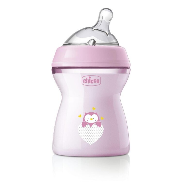 E-shop Chicco Natural Feeling kojenecká láhev růžová 250ml