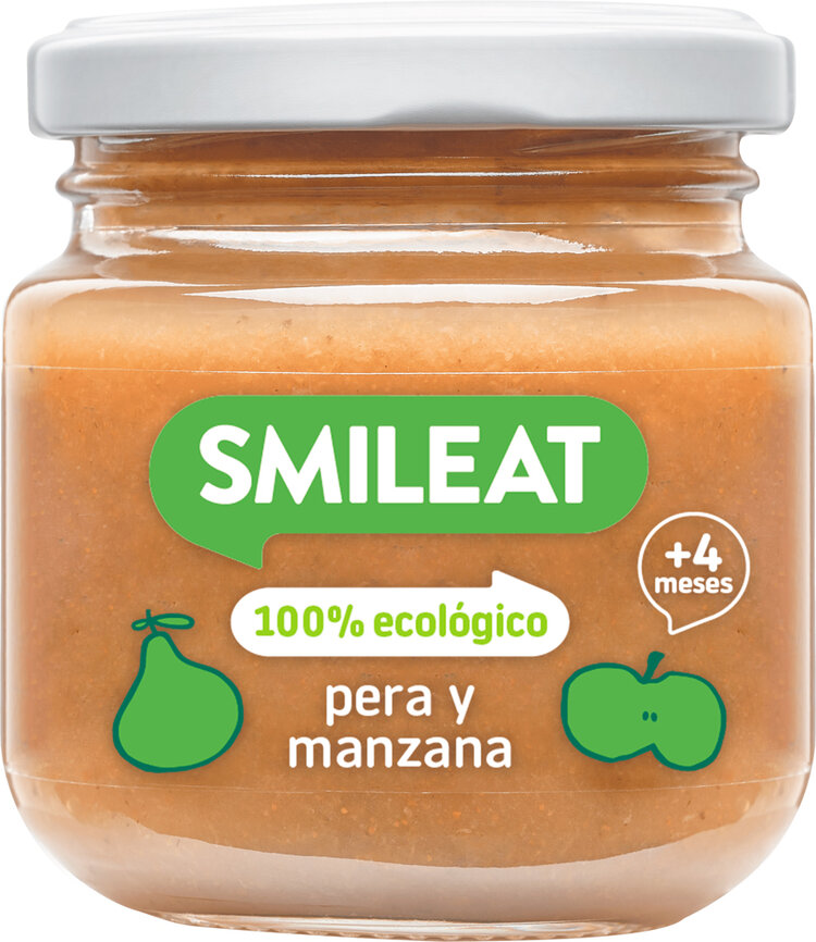 SMILEAT Organic příkrm Hruška s jablkem 130 g, 4m+