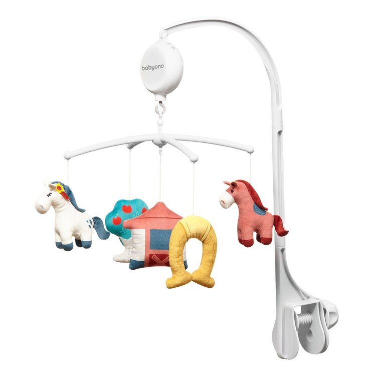 BABYONO Kolotoč hudební koníci 0m+