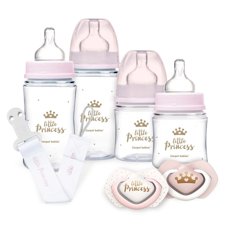 CANPOL BABIES Sada dárková pro novorozence Royal baby růžová