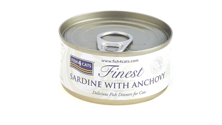 FISH4CATS Konzerva pro kočky Finest sardinka s ančovičkami 70 g