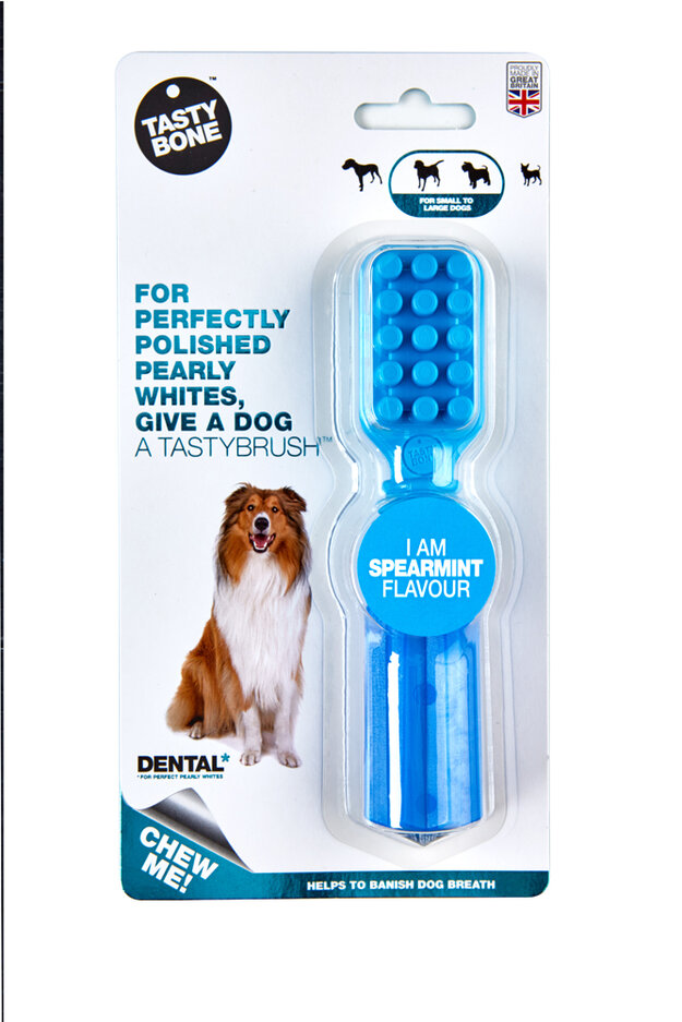 E-shop TASTY BONE Kartáček pro psy nylonový s příchutí Spearmint