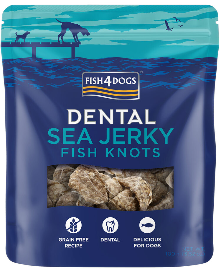 FISH4DOGS Dentální pamlsky pro psy mořská ryba - uzlíky 100 g