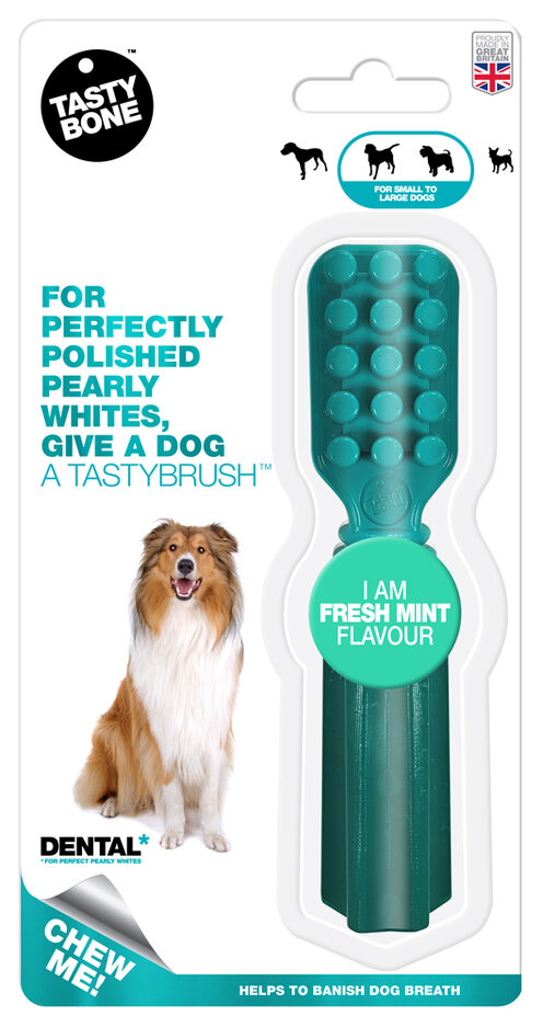 TASTY BONE Kartáček pro psy nylonový s příchutí Fresh Mint