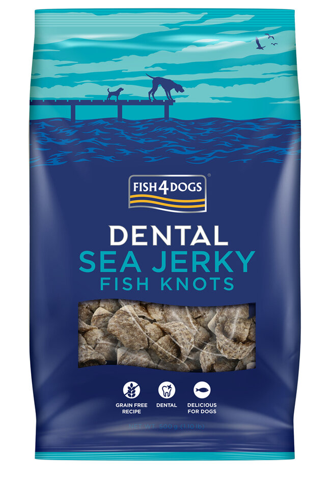 FISH4DOGS Dentální pamlsky pro psy mořská ryba - uzlíky 500 g