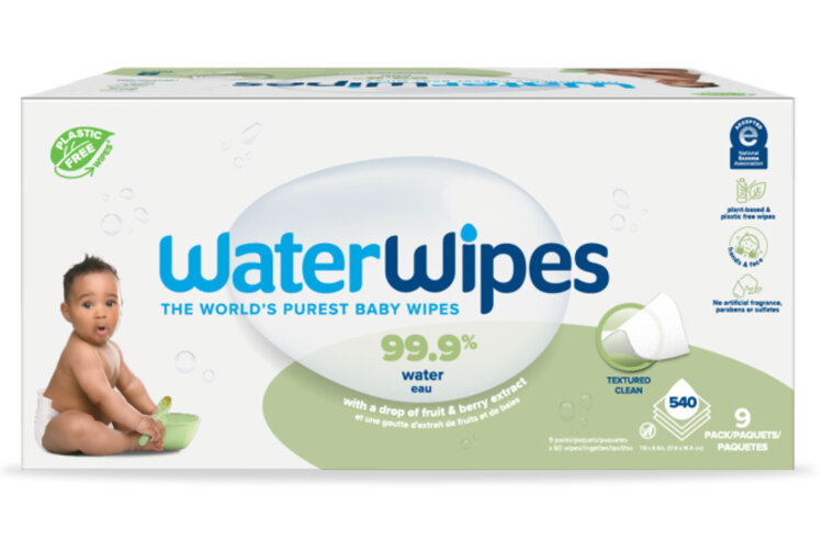 9x WATERWIPES Ubrousky vlhčené bez obsahu plastů Soapberry 60 ks (540 ks)
