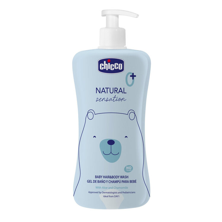 E-shop CHICCO Šampon na vlasy a tělo Natural Sensation s aloe a heřmánkem 500ml, 0m+