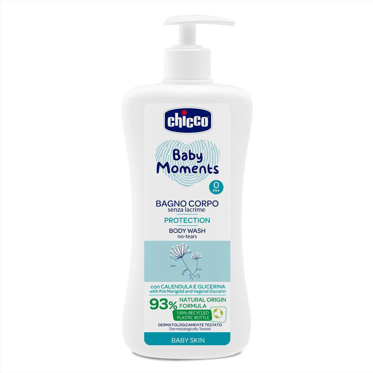 E-shop CHICCO Šampon na tělo s dávkovačem Baby Moments Protection 93% přírodních složek 750 ml