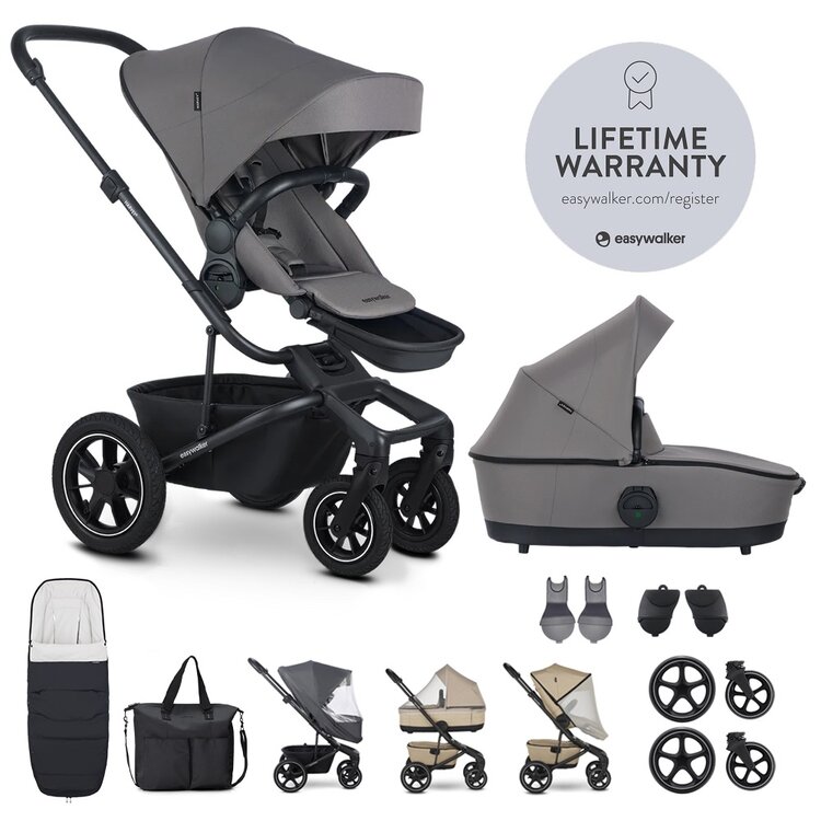 Obrázok EASYWALKER Set XXL kočík kombinovaný Harvey⁵ Air Pebble Grey s príslušenstvom 2020