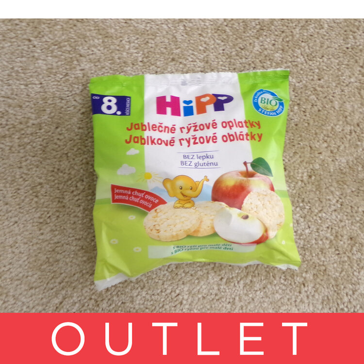 Exp.: 04.07.2024 HIPP BIO Oplatky dětské rýžové jablkové 30g