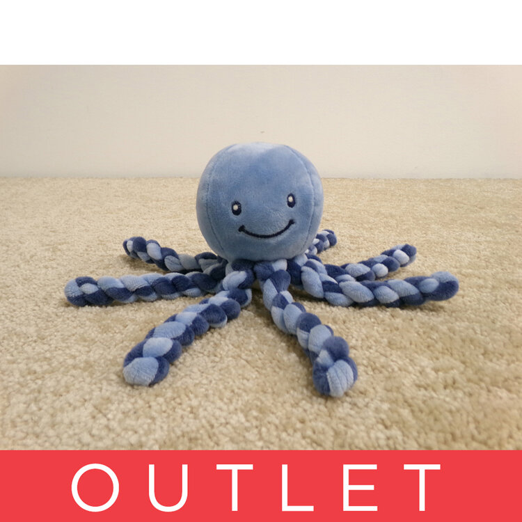 NATTOU První hrající hračka pro miminka chobotnička PIU PIU Lapidou blue infinity / light blue 0m +