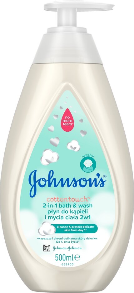 EXP: 18.08.2024 JOHNSON'S Cottontouch koupel a mycí gel 2v1 500 ml