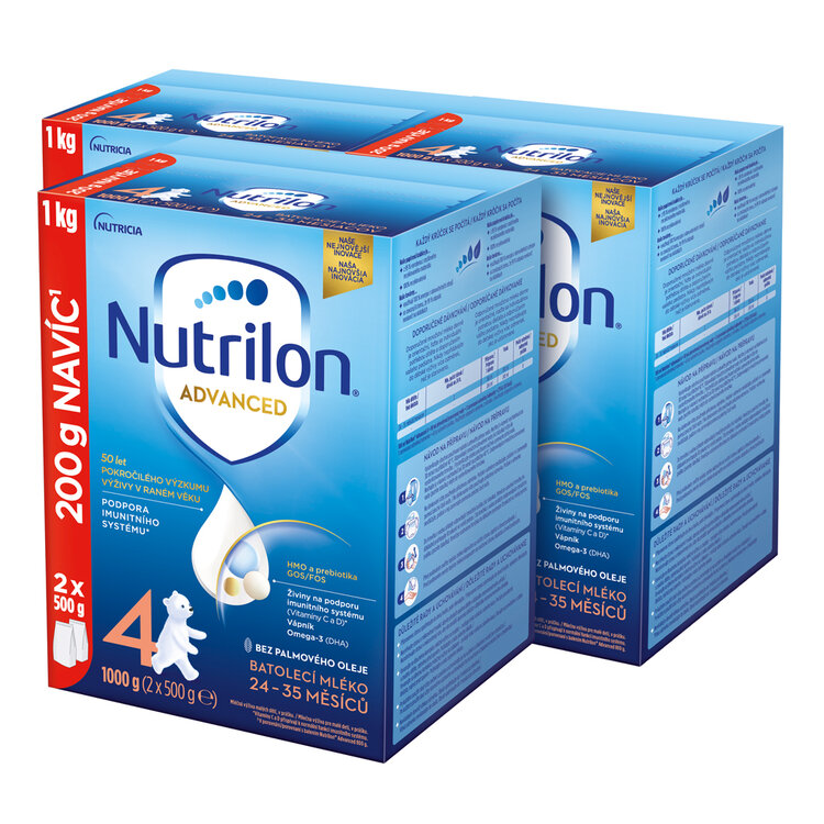 NUTRILON Mléko batolecí 4 Advanced od uk. 24. měsíce 3x1000 g