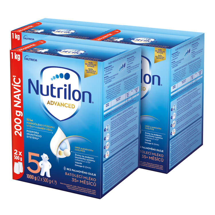NUTRILON Mléko batolecí 5 Advanced od uk. 35. měsíce 3x1000 g