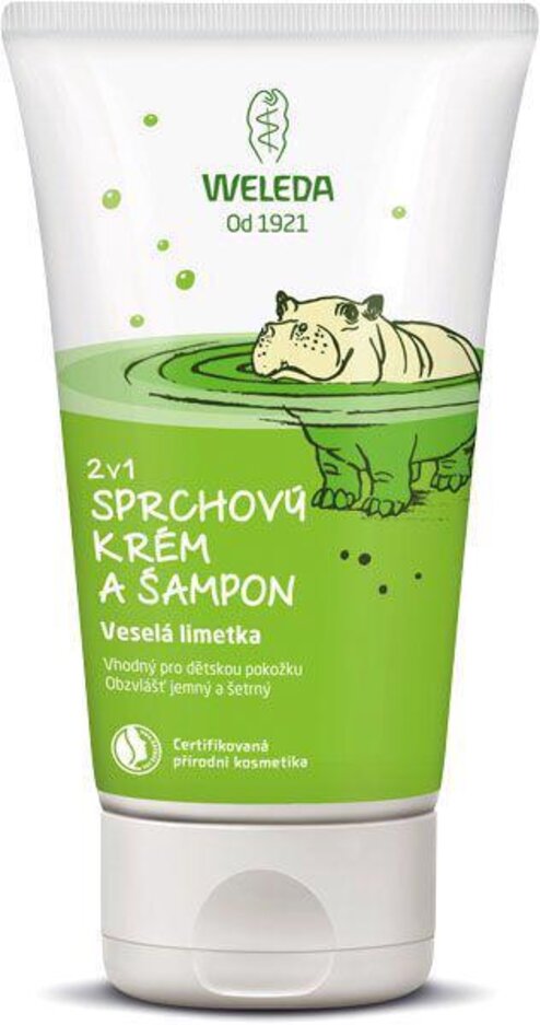 EXP: 31.10.2024 WELEDA 2 v 1 Sprchový krém a šampon, Veselá limetka (150 ml)