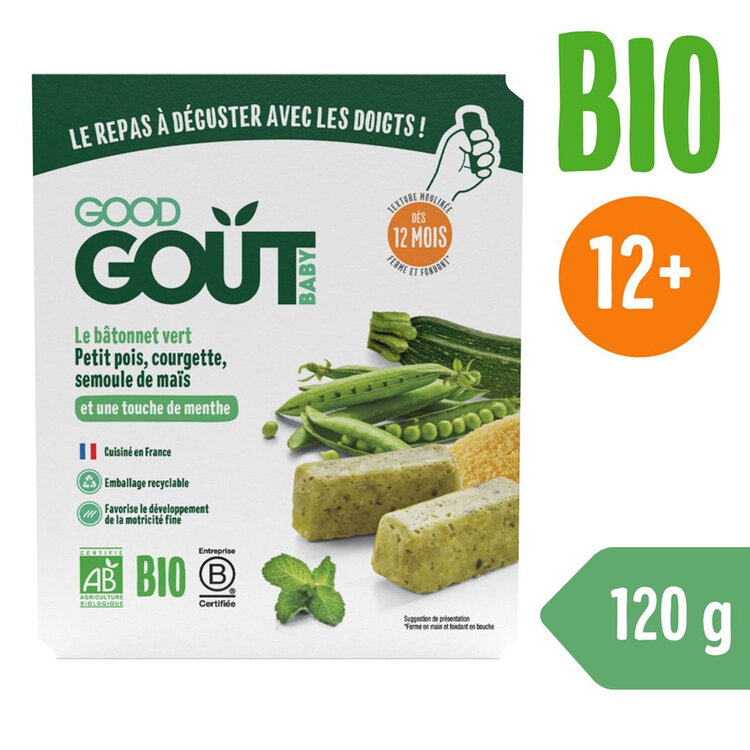 EXP: 22.11.2024 GOOD GOUT BIO BLW Tyčinky z hrášku a cukety (120 g)