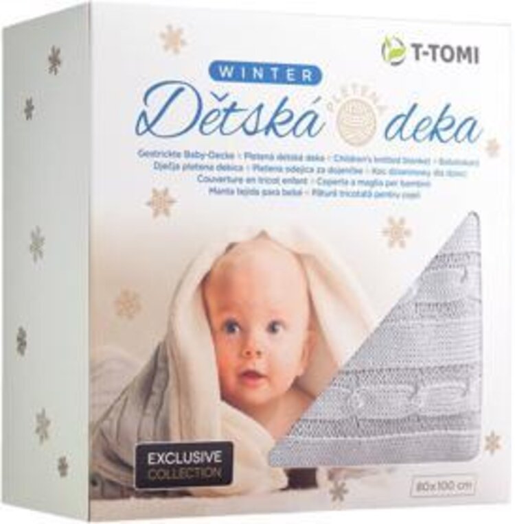 T-TOMI Deka pletená winter, šedá