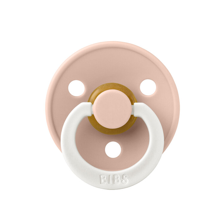 BIBS Dudlík z přírodního kaučuku noční Colour 1ks, velikost 2 - Blush