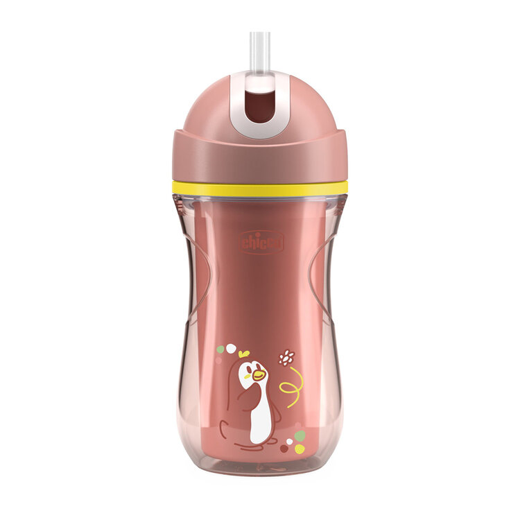CHICCO Hrneček Sport se slámkou pink, 14m+