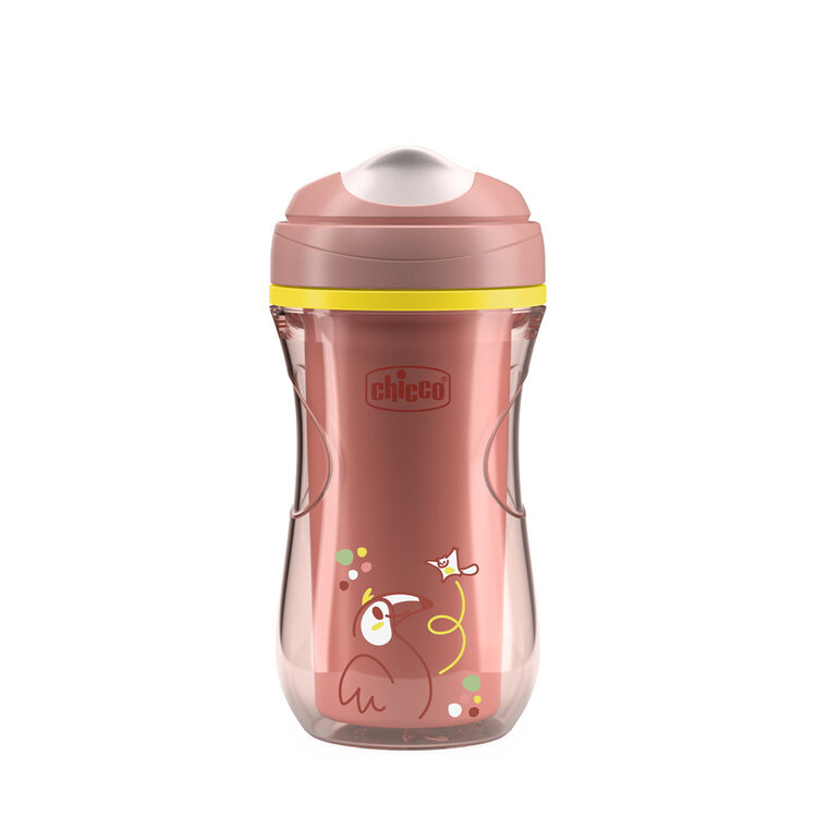 CHICCO Hrneček Active s tvrdým náustkem pink, 14m+