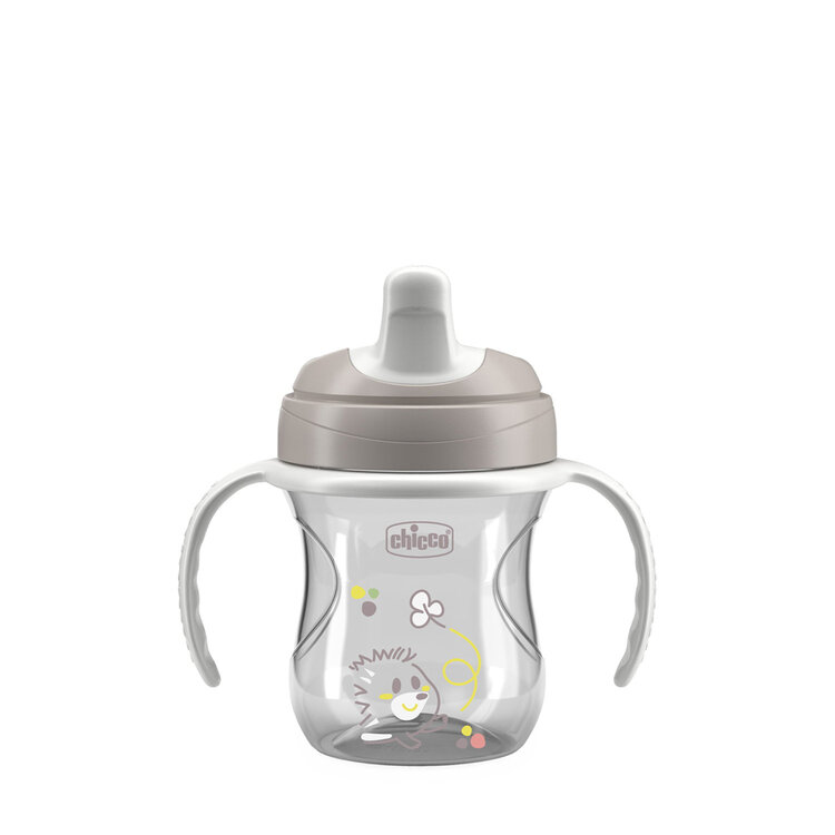 CHICCO Hrneček Training s držadly grey, 6m+