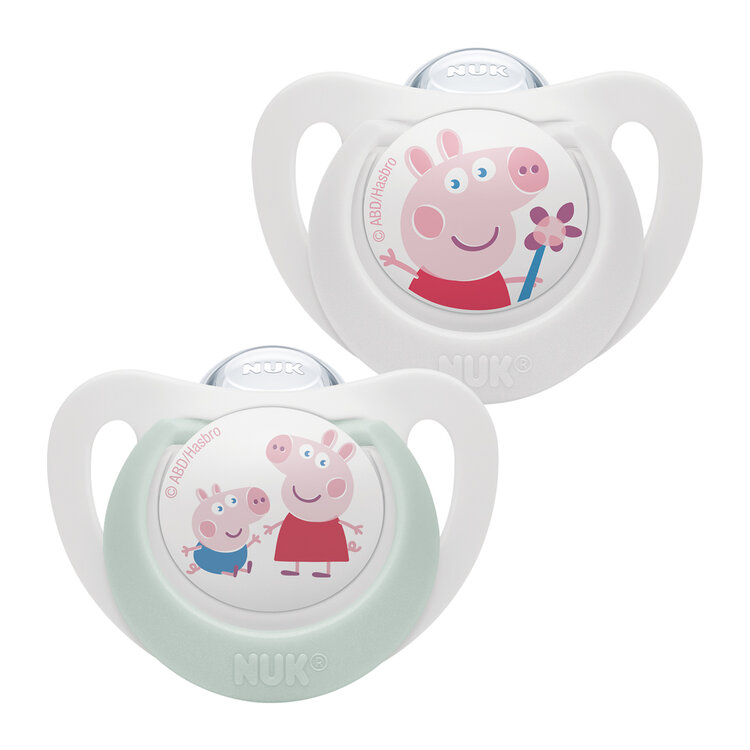 NUK Dudlík silikonový Star Peppa Pig 18-36m. 2 ks