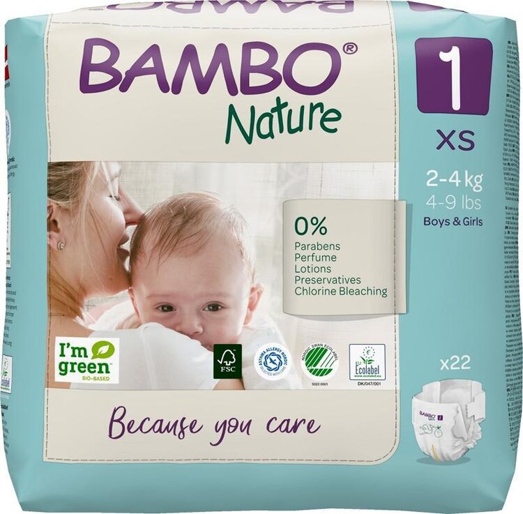 E-shop BAMBO Nature Pleny jednorázové 1 XS (2-4 kg) 22 ks