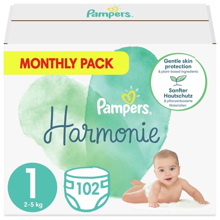 E-shop Pampers Harmonie 1 2 kg-5 kg půl 102 ks