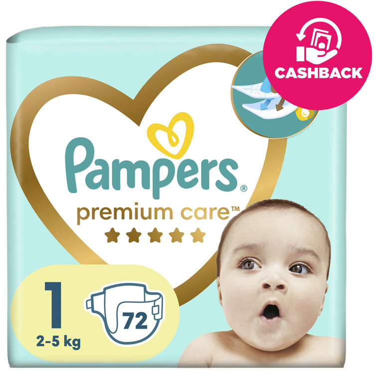 E-shop PAMPERS Premium Care Pleny jednorázové 1 (2-5 kg) 72 ks