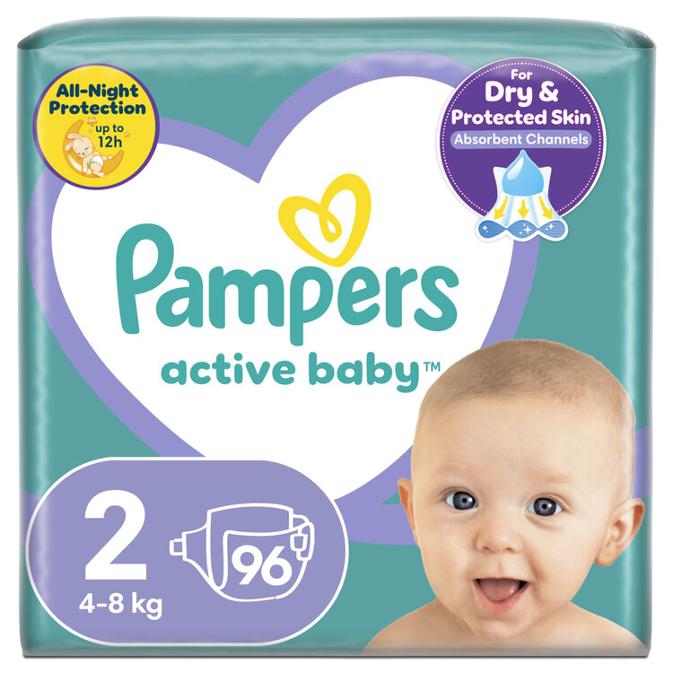 Pampers Active Baby 2 4 - 8 kg 96 ks