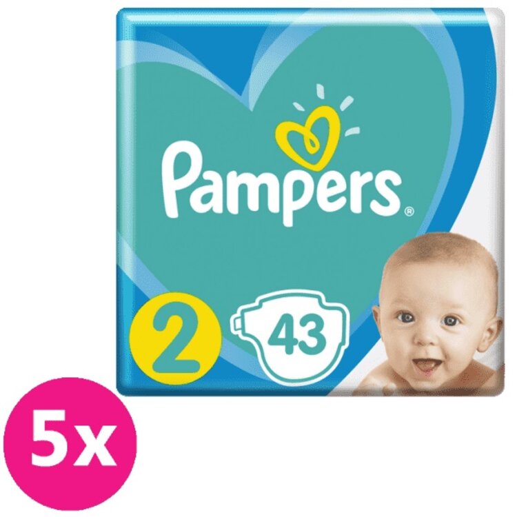 PAMPERS New Baby-Dry Pleny jednorázové 2 (4-8 kg) 215 ks - MĚSÍČNÍ ZÁSOBA