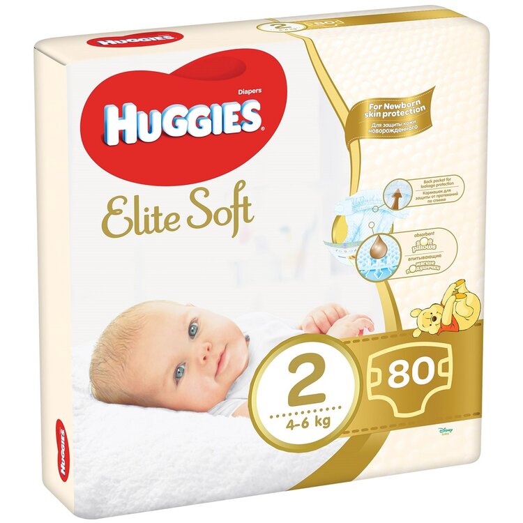 Huggies Elite Soft 2 80 ks