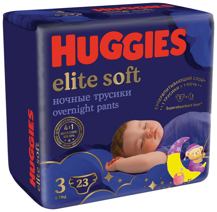 Huggies Elite Soft Pants OVN 3 6-11 kg 23 ks