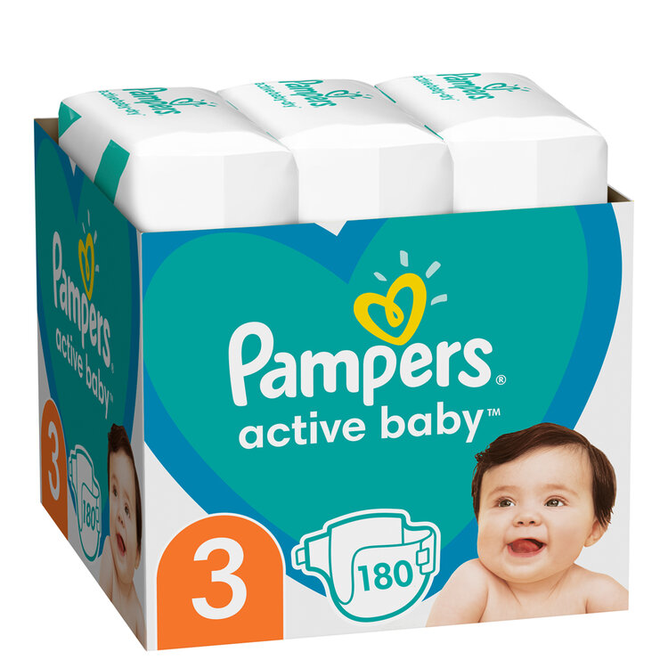PAMPERS Active Baby plenky 3 (180 ks), 6-10 kg