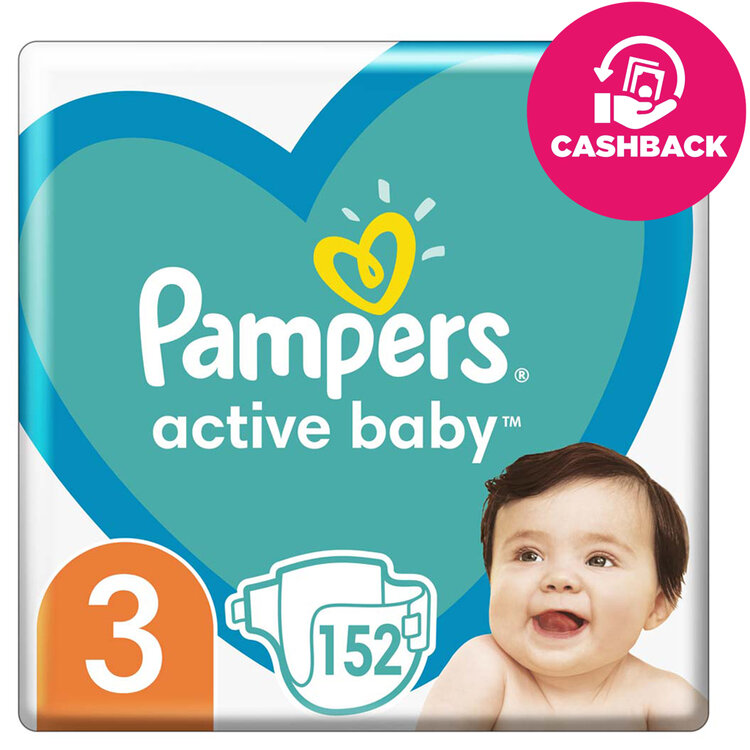 E-shop Pampers Active Baby Mega Pack S3 152 ks