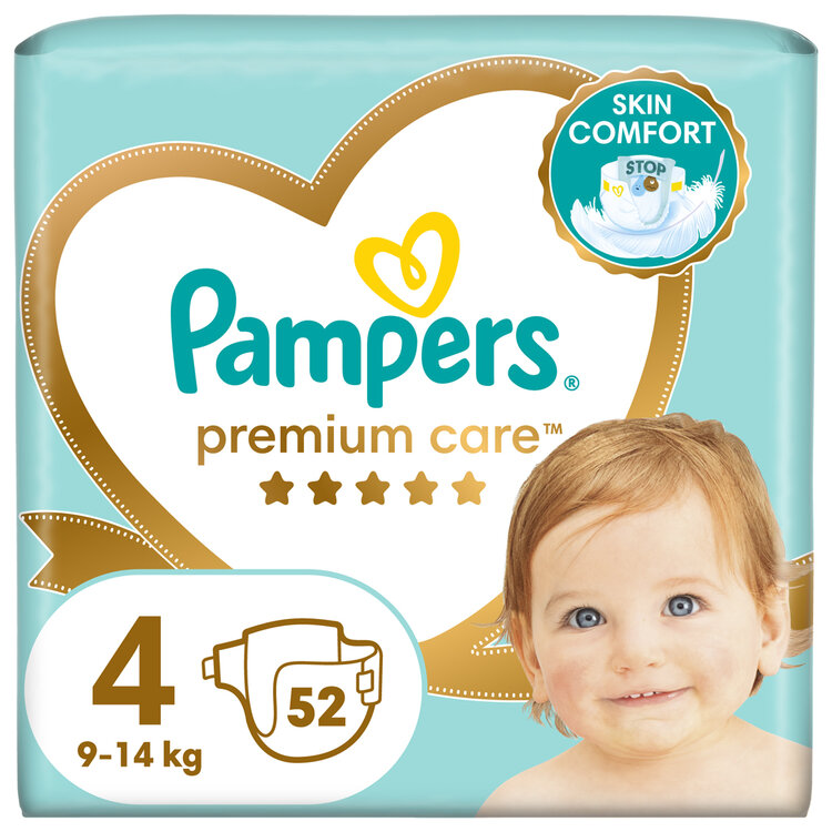 Pampers Premium Care 4 MAXI 9-14 kg 52 ks