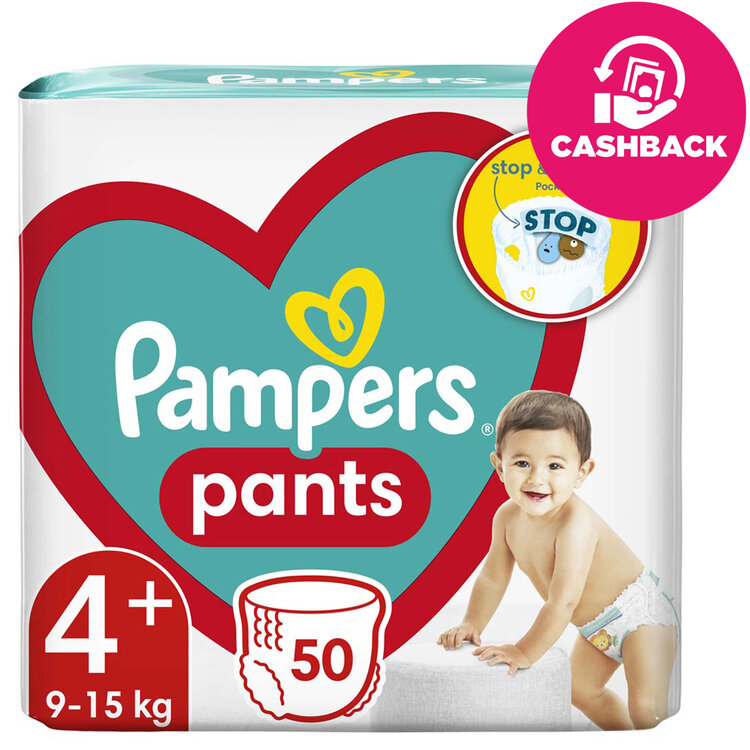 E-shop Pampers Pants Maxi+ 4+ 9-15 kg Jumbo Pack 50 ks