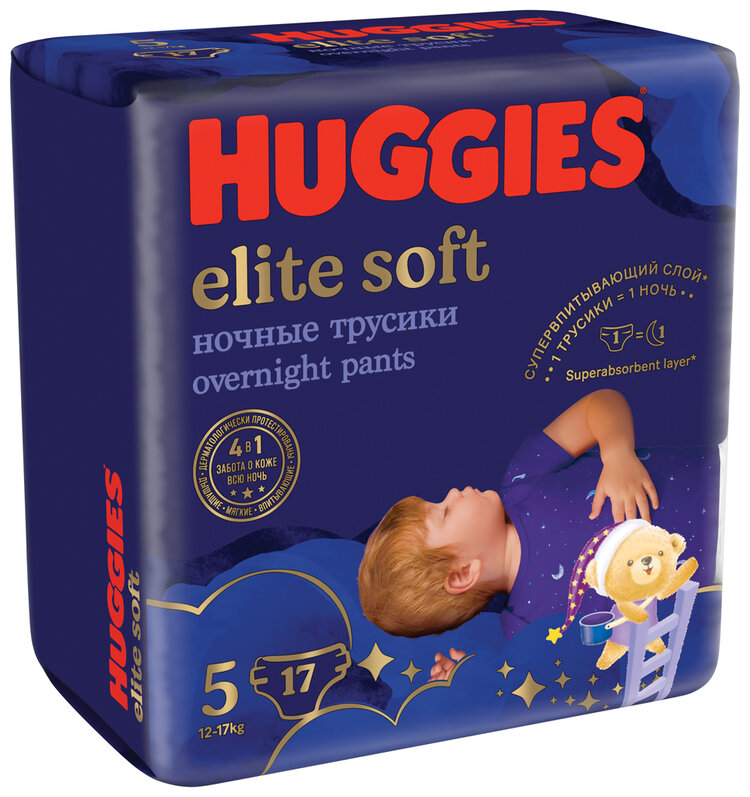 Huggies Elite Soft Pants OVN 5 12-17 kg 17 ks