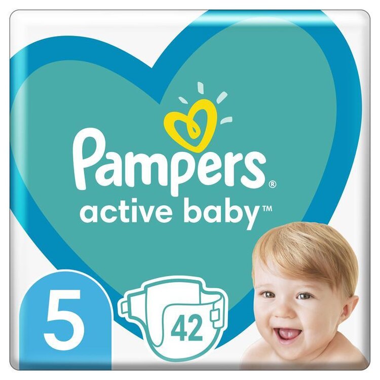 PAMPERS Active Baby Plienky jednorazové 5 (11-16 kg) 42 ks