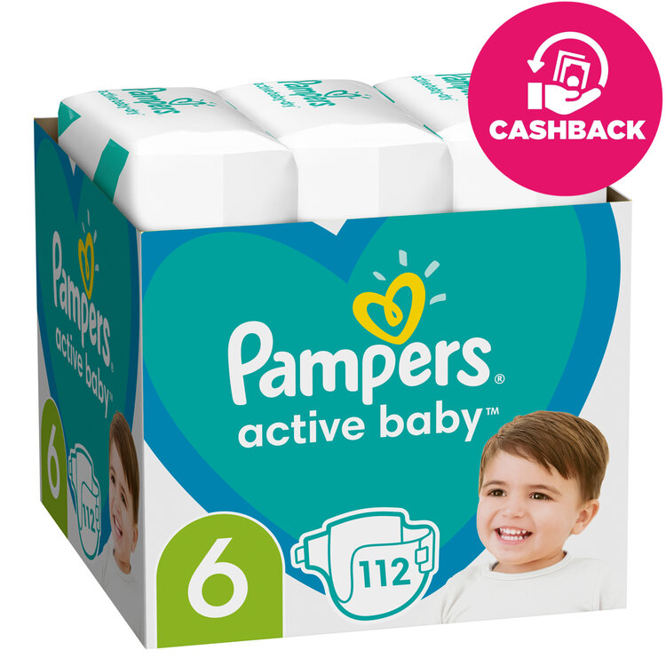 E-shop PAMPERS Active Baby pleny 6 (112 ks), 13-18 kg