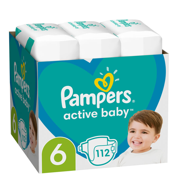 PAMPERS Active Baby plenky 6 (112 ks), 13-18 kg