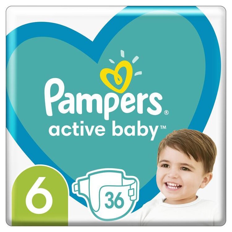PAMPERS Active Baby Pleny jednorázové 6 (13-18 kg) 36 ks