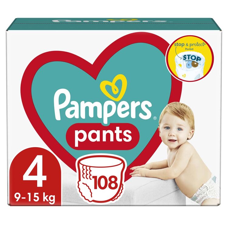Pampers Pants 4 9-15 kg 108 ks