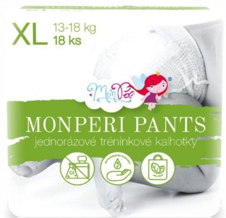 MONPERI PANTS Kalhotky plenkové jednorázové XL (13-18 kg) 18 ks
