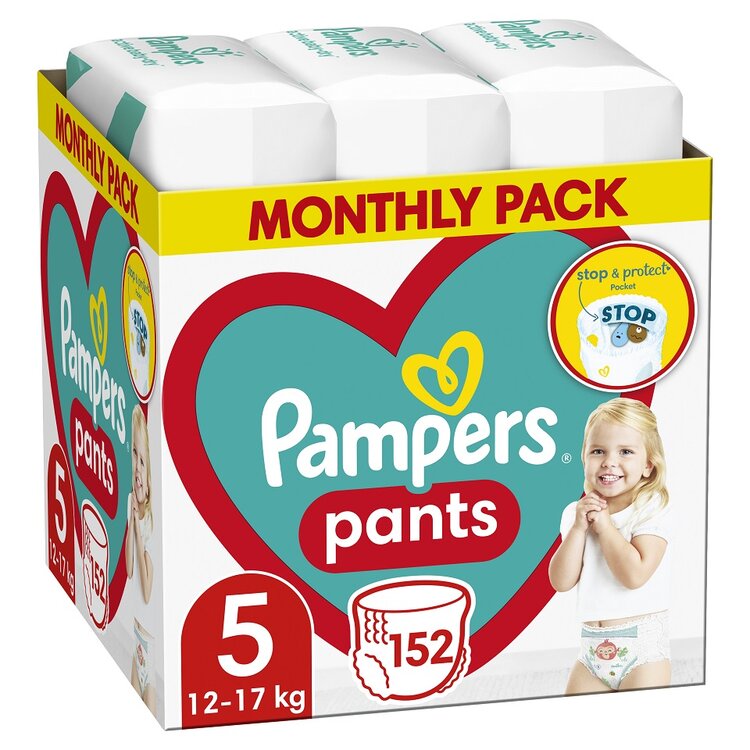 Pampers Pants 5 Active Baby Dry 12-17 kg 152 ks
