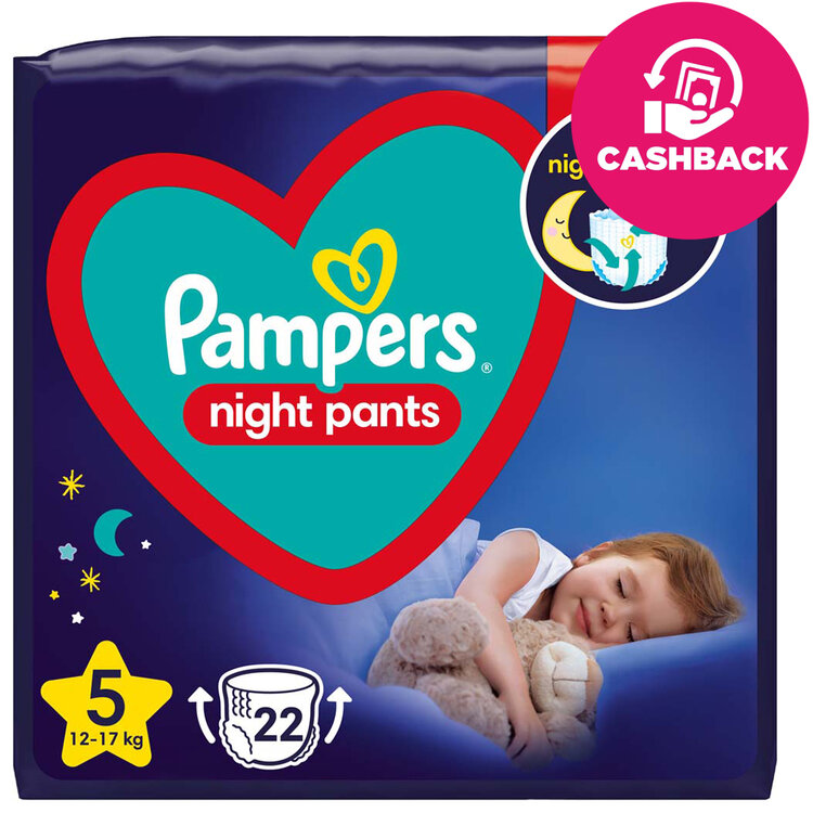 E-shop PAMPERS Night Pants 5 12-17 kg 22 ks