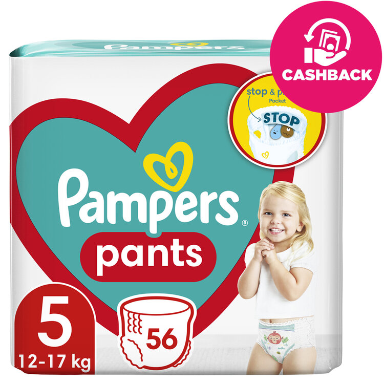 E-shop PAMPERS Pleny kalhotkové Active Baby Pants vel. 5 (56 ks) 12-17 kg
