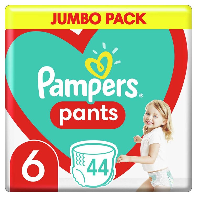 PAMPERS Activ Baby-Dry Pants Kalhotky plenkové jednorázové 6 (16 kg+) 44 ks - JUMBO PACK