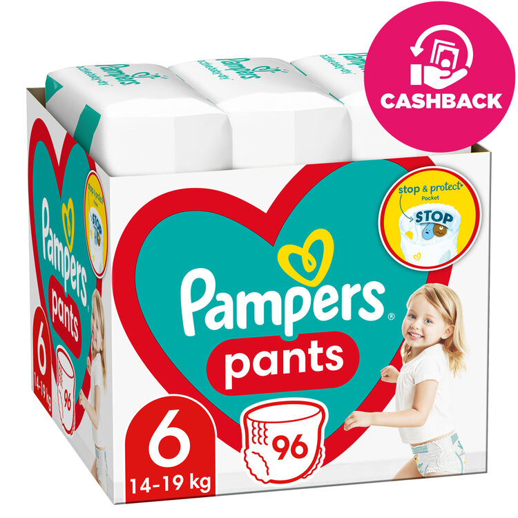 E-shop PAMPERS Pants kalhotky plenkové 6 (96 ks) 14-19 kg