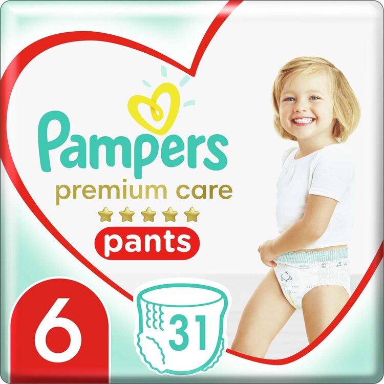E-shop Pampers Premium Care Pants 6 EXTRA LARGE 15+ kg 31 ks